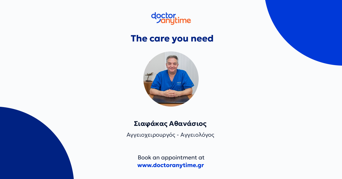 Athanasios Tzigkos Athanasios Siafakas Vascular surgeon - Angiologist: Book an online ...